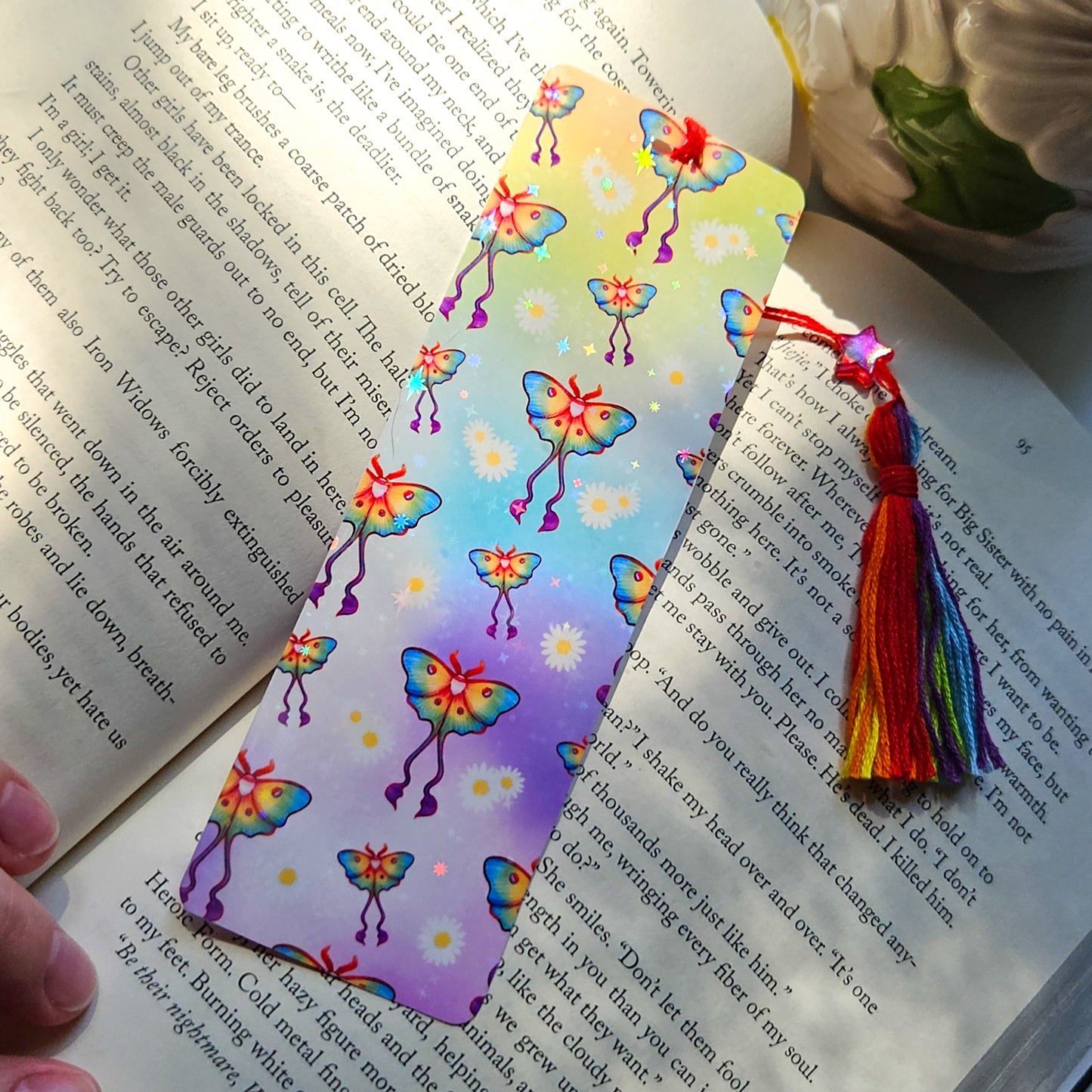 Pride Moth Bookmarks with Reading List