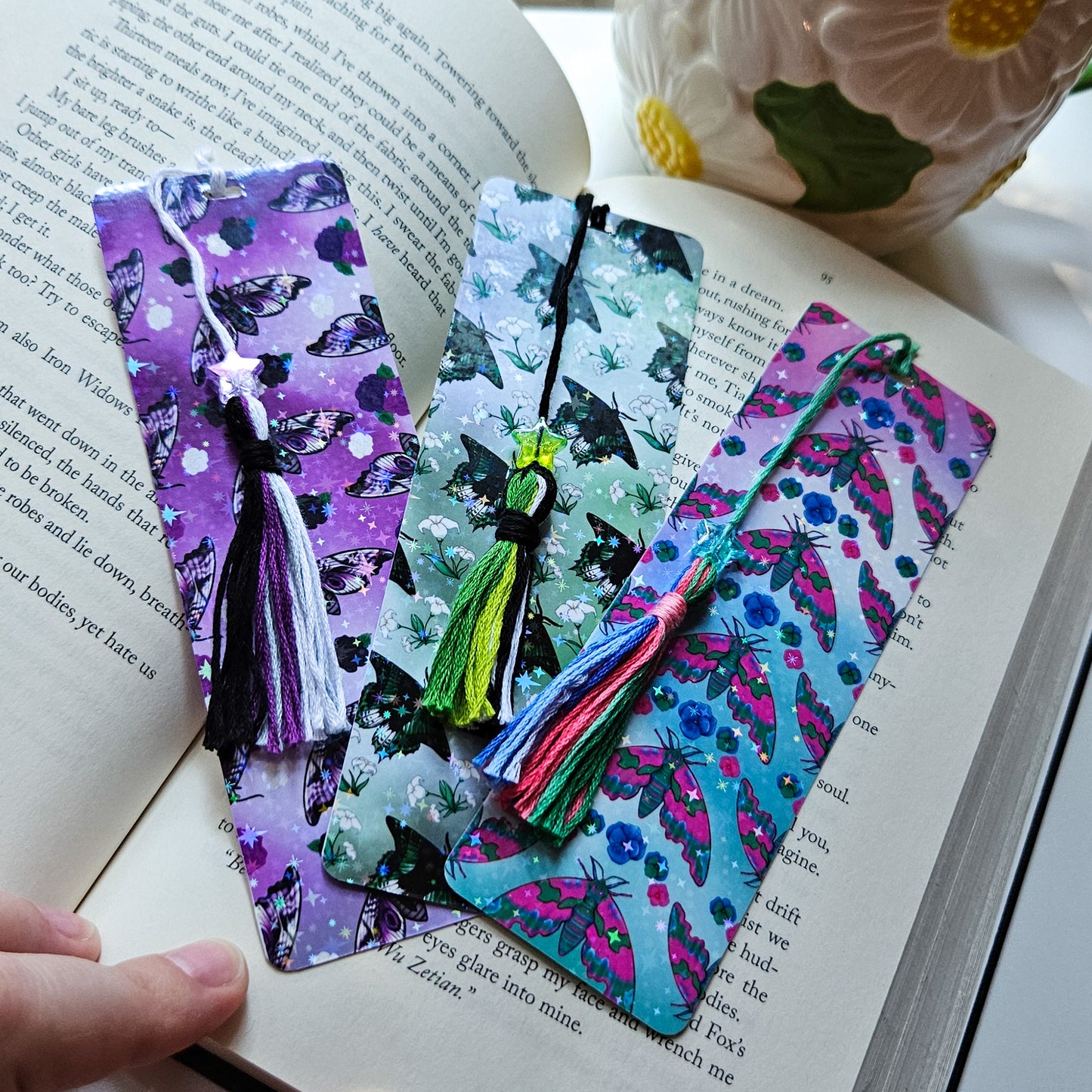 Pride Moth Bookmarks with Reading List