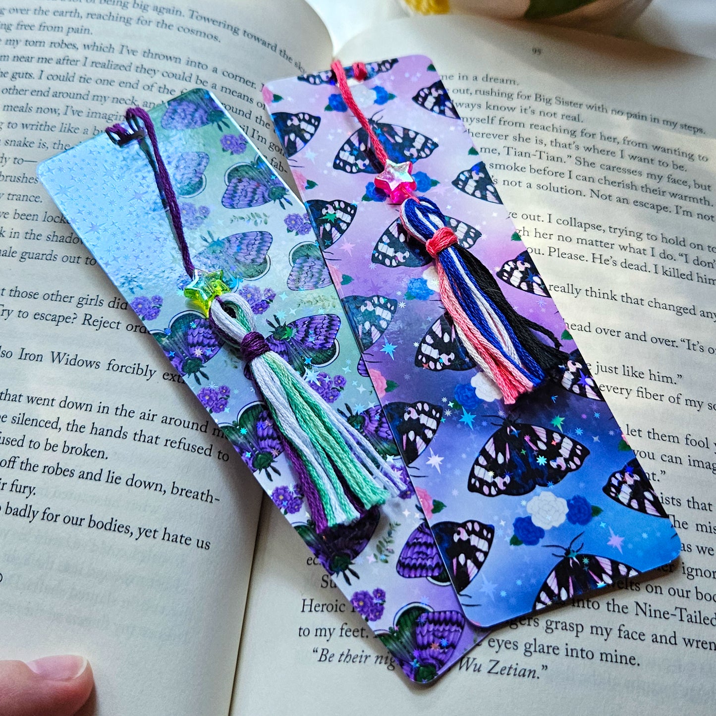 Pride Moth Bookmarks with Reading List